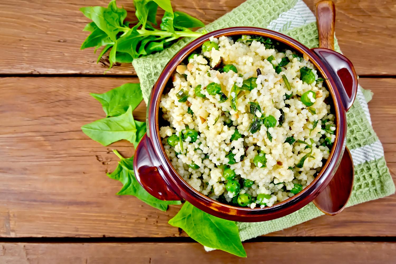 Toasted Israeli Couscous with Spring Vegetables Alive & Well